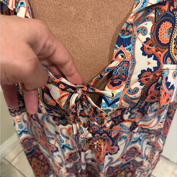BCBGMaxAzria Multicolor Paisley Blouse - Picture 3 of 4